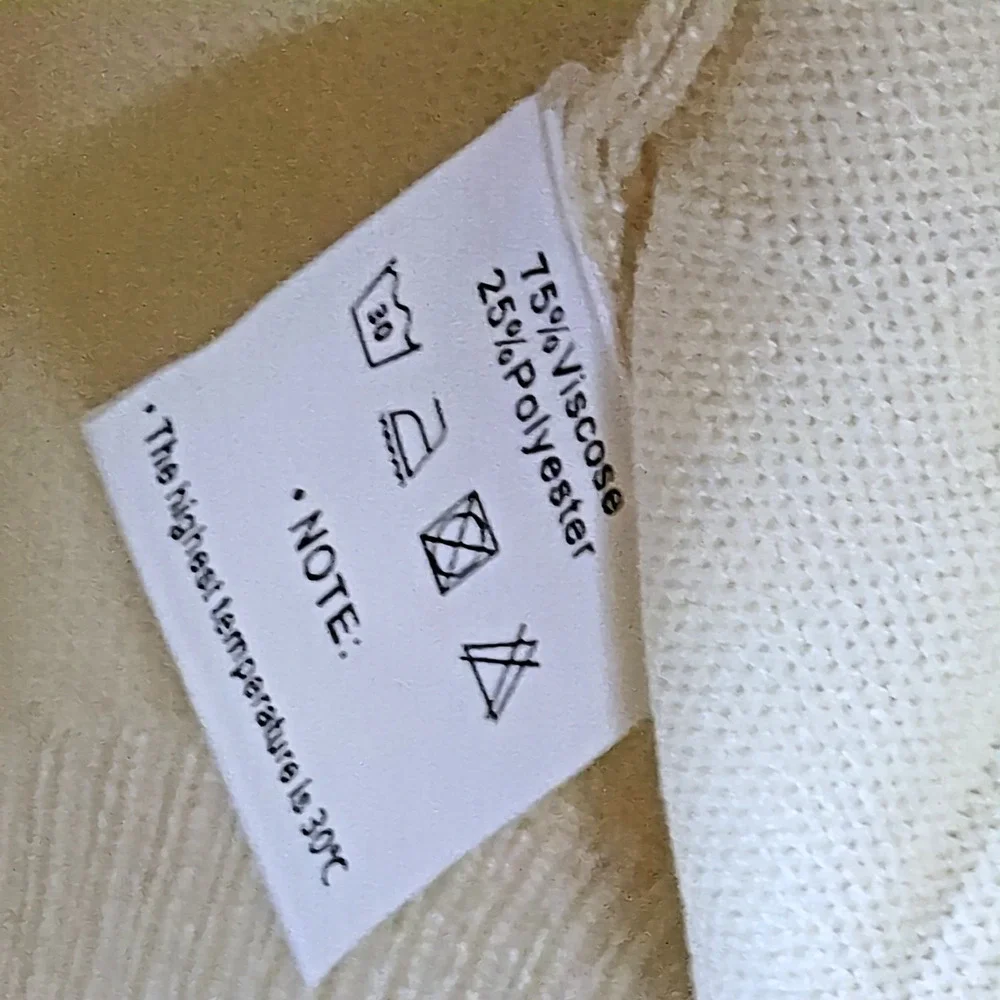 ALFYRCFT Knit Cardigan Sweater Womens XL Cream Creamy White Long Sleeve Pockets